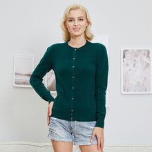 Load image into Gallery viewer, LONGMING Women Cardigan 100% Merino Wool Sweater Wool Blends Autumn Winter Warm knitted Femme Cardigan Women Cashmere Sweater