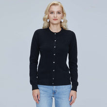 Load image into Gallery viewer, LONGMING Women Cardigan 100% Merino Wool Sweater Wool Blends Autumn Winter Warm knitted Femme Cardigan Women Cashmere Sweater