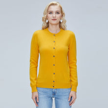 Load image into Gallery viewer, LONGMING Women Cardigan 100% Merino Wool Sweater Wool Blends Autumn Winter Warm knitted Femme Cardigan Women Cashmere Sweater