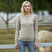 Load image into Gallery viewer, LONGMING Women Cardigan 100% Merino Wool Sweater Wool Blends Autumn Winter Warm knitted Femme Cardigan Women Cashmere Sweater