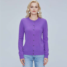 Load image into Gallery viewer, LONGMING Women Cardigan 100% Merino Wool Sweater Wool Blends Autumn Winter Warm knitted Femme Cardigan Women Cashmere Sweater