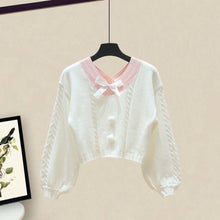 Load image into Gallery viewer, Plus Size Women Winter Patchwork Long Sleeve Knitted Tops + Asymmetric Skirt 2 Piece Suit Female Party Elegant 4XL Two Piece Set