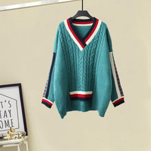 Load image into Gallery viewer, Plus Size Women Winter Patchwork Long Sleeve Knitted Tops + Asymmetric Skirt 2 Piece Suit Female Party Elegant 4XL Two Piece Set