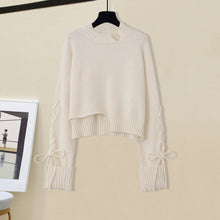 Load image into Gallery viewer, Plus Size Women Winter Patchwork Long Sleeve Knitted Tops + Asymmetric Skirt 2 Piece Suit Female Party Elegant 4XL Two Piece Set