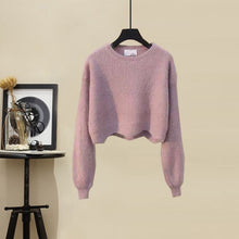 Load image into Gallery viewer, Plus Size Women Winter Patchwork Long Sleeve Knitted Tops + Asymmetric Skirt 2 Piece Suit Female Party Elegant 4XL Two Piece Set