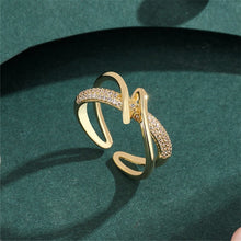 Load image into Gallery viewer, 2020 Korea's New Retro Green Double-layer Ring Fashion Simple Versatile Open Ring Elegant Ladies' Jewelry