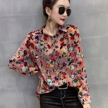 Load image into Gallery viewer, Spring Autumn Loose European Clothes Fashion Microfiber Blouse Women Button Cardigan Shirt Tops Ropa Mujer 2021 New T9D910