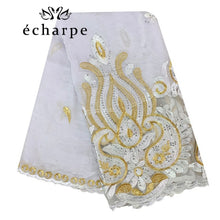 Load image into Gallery viewer, 2021 Latest African Women Scarf 100% Cotton Muslim Scarf Embroidery Splicing with Net Big Size Scarf for Shawls EC229
