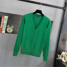 Load image into Gallery viewer, 2019 Spring Autumn Single Breasted Long Sleeve Knitted Sweaters Ladies Plus size 4XL Cardigan Women Oversized Sweater Coat 3603