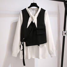 Load image into Gallery viewer, New 2021 Ladies Spring Autumn Plus Size Tops For Women Large Loose Long Sleeve White Cotton Button Bow Shirt 3XL 4XL 5XL 6XL 7XL