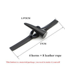 Load image into Gallery viewer, 4 Pairs Leather Horn Toggle Closure Buttons Jacket Duffle Coat Shawl Fasteners Resin Button Clothes Sewing DIY Craft Accessories