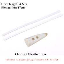 Load image into Gallery viewer, 4 Pairs Leather Horn Toggle Closure Buttons Jacket Duffle Coat Shawl Fasteners Resin Button Clothes Sewing DIY Craft Accessories