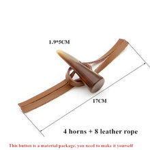 Load image into Gallery viewer, 4 Pairs Leather Horn Toggle Closure Buttons Jacket Duffle Coat Shawl Fasteners Resin Button Clothes Sewing DIY Craft Accessories