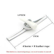 Load image into Gallery viewer, 4 Pairs Leather Horn Toggle Closure Buttons Jacket Duffle Coat Shawl Fasteners Resin Button Clothes Sewing DIY Craft Accessories