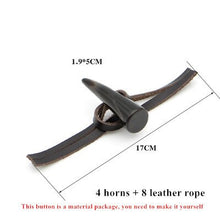 Load image into Gallery viewer, 4 Pairs Leather Horn Toggle Closure Buttons Jacket Duffle Coat Shawl Fasteners Resin Button Clothes Sewing DIY Craft Accessories