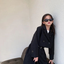 Load image into Gallery viewer, Spring Autumn Girls 2 Pcs Set Baby Jacket + Pants Kids Tracksuits Children Streetwear Clothes Crop Top Bud Waist 4 To 13Y