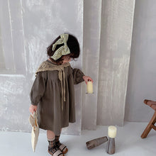 Load image into Gallery viewer, 2021 Spring New Children'S Clothing Mori Kids Dresses For Girls Long Sleeve Princess Dress With Shawl Fashion Girls