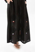 Load image into Gallery viewer, عباية رمادي غامق بسحاب نسائية