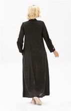 Load image into Gallery viewer, عباية رمادي غامق بسحاب نسائية