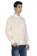 Load image into Gallery viewer, Men's Long Sleeves Cream Skinny Fit Shirt