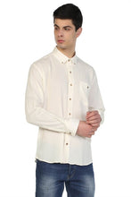 Load image into Gallery viewer, Men's Long Sleeves Cream Skinny Fit Shirt