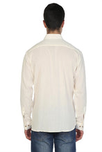 Load image into Gallery viewer, Men's Long Sleeves Cream Skinny Fit Shirt