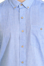 Load image into Gallery viewer, Men's Long Sleeves Blue Skinny Fit Shirt