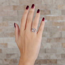 Load image into Gallery viewer, خاتم فضّي شكل فراشة بفصوص زركون نسائي- عيار 925