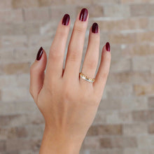 Load image into Gallery viewer, Women's Zircon Gemmed Gold Plated 925 Carat Silver Ring