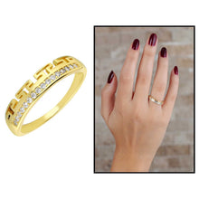 Load image into Gallery viewer, Women's Zircon Gemmed Gold Plated 925 Carat Silver Ring