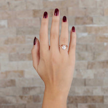 Load image into Gallery viewer, خاتم فضّي 925 عيار مطلي بوردي بشكل عنكبوت بفصوص زركون نسائي