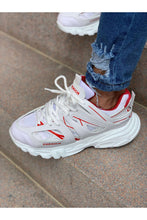 Load image into Gallery viewer, Men&#39;s White- Red Sport Shoes
