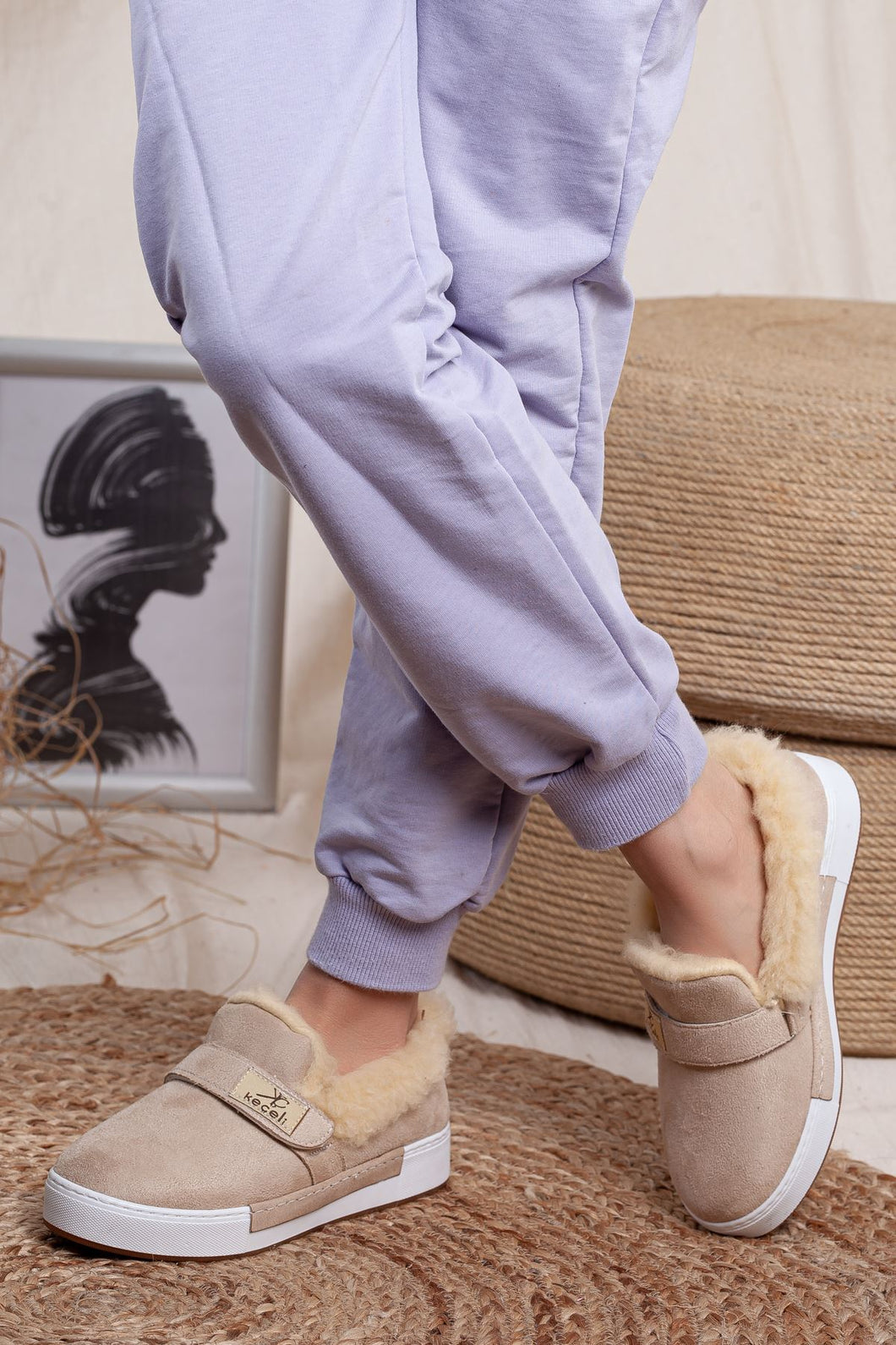 Women's Tan Swede Sport Shoes