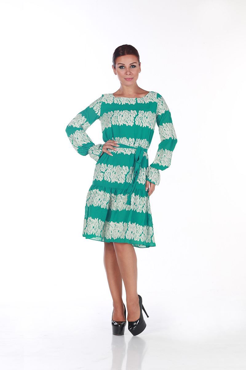 SERPIL 2 SHORT CHIFFON DRESS - Green