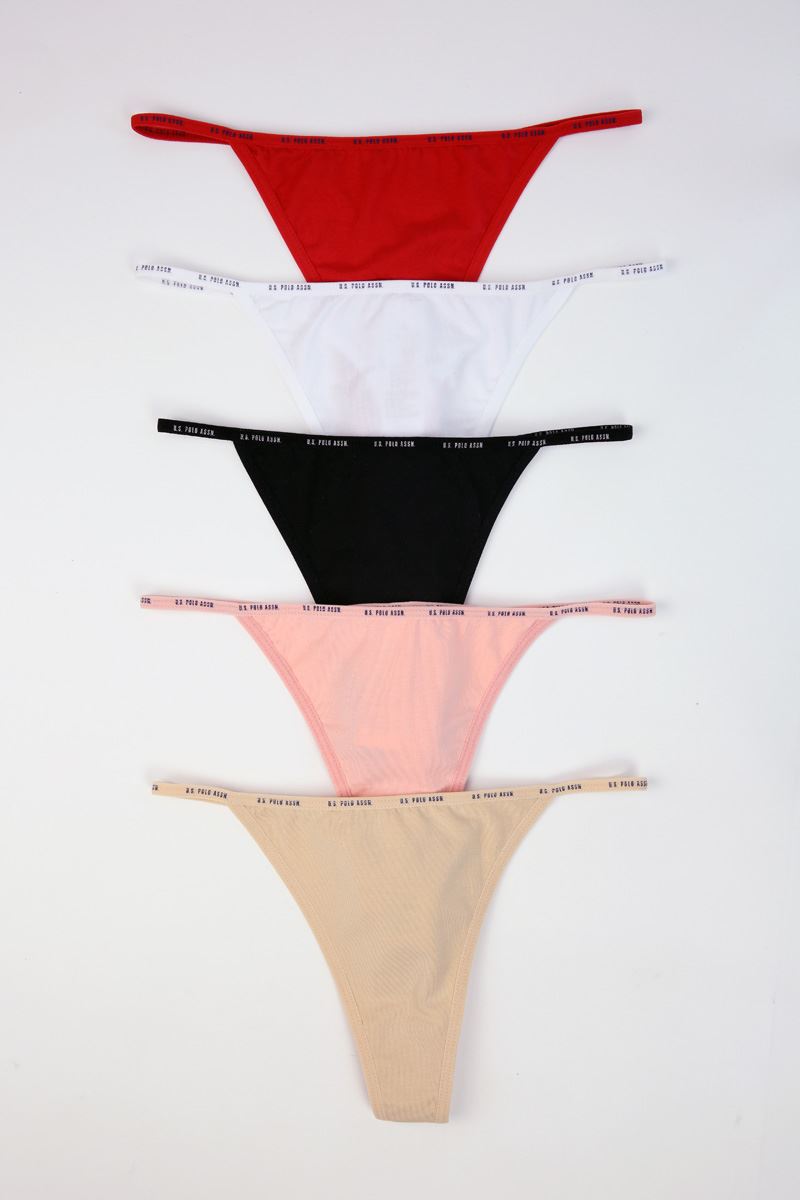 US POLO ASSN V-STRING PACK - Salmon