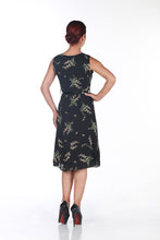 Load image into Gallery viewer, PEMPE FLARED FLORAL DRESS - Black
