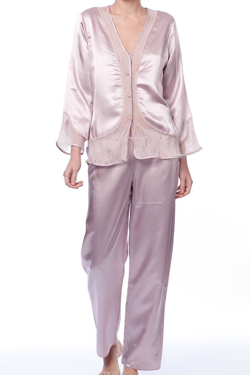 PIERRE CARDIN CROPPED PAJAMA - Pudra