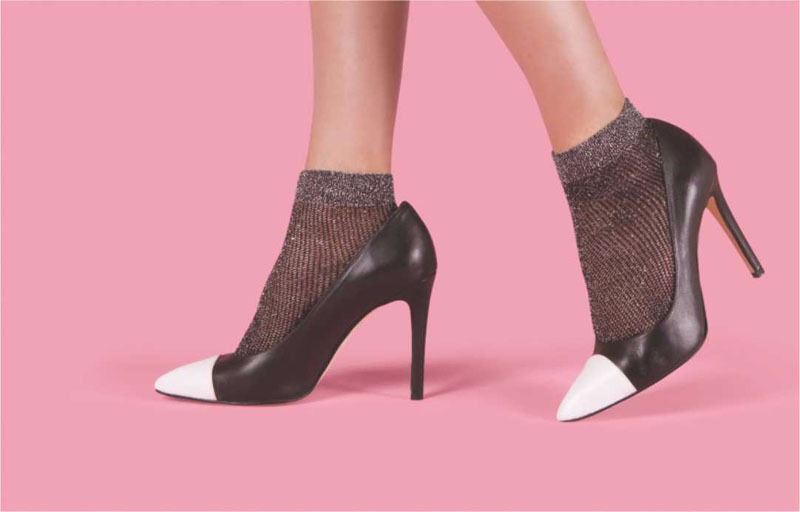 DAYMOD METALLIC SOCKS - Grey