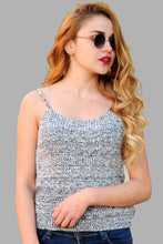 Load image into Gallery viewer, Vavin CROPPED KNITTED BLOUSE - Black
