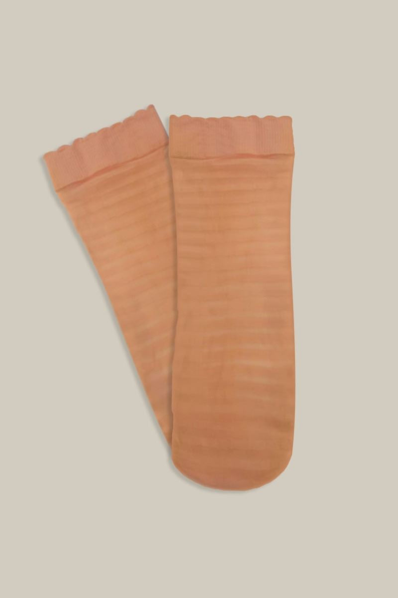 DAYMOD RUFFLED CUFFS SOCKS - Orange