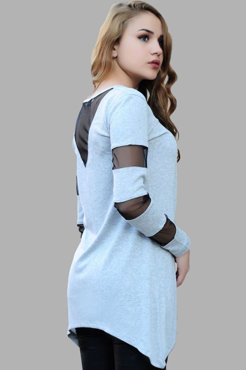 Vavin CONTRAST LENGTH BLOUSE - Grey
