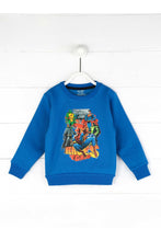 Load image into Gallery viewer, Boy&#39;s Printed Blue Seasonal Sweatshirt
