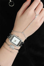 Load image into Gallery viewer, Women&#39;s Metal Strap Watch &amp; Gemmed Bracelet Set
