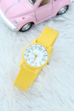 Load image into Gallery viewer, Unisex Kid&#39;s Yellow Silicone Strap Watch
