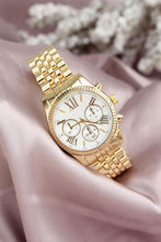 Load image into Gallery viewer, Women&#39;s Gold Metal Strap Watch
