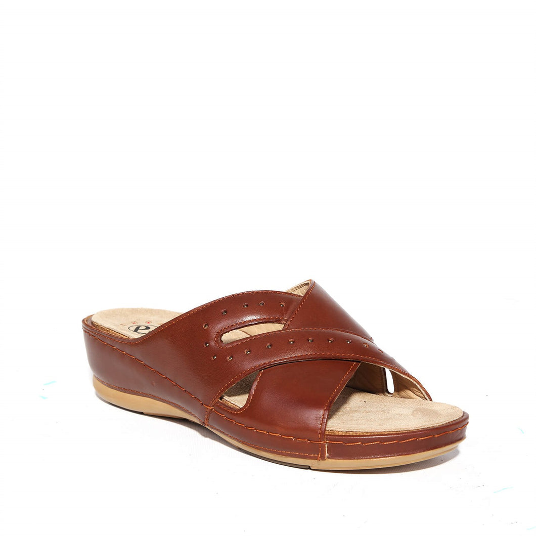 Women's Ginger Leather Slippers