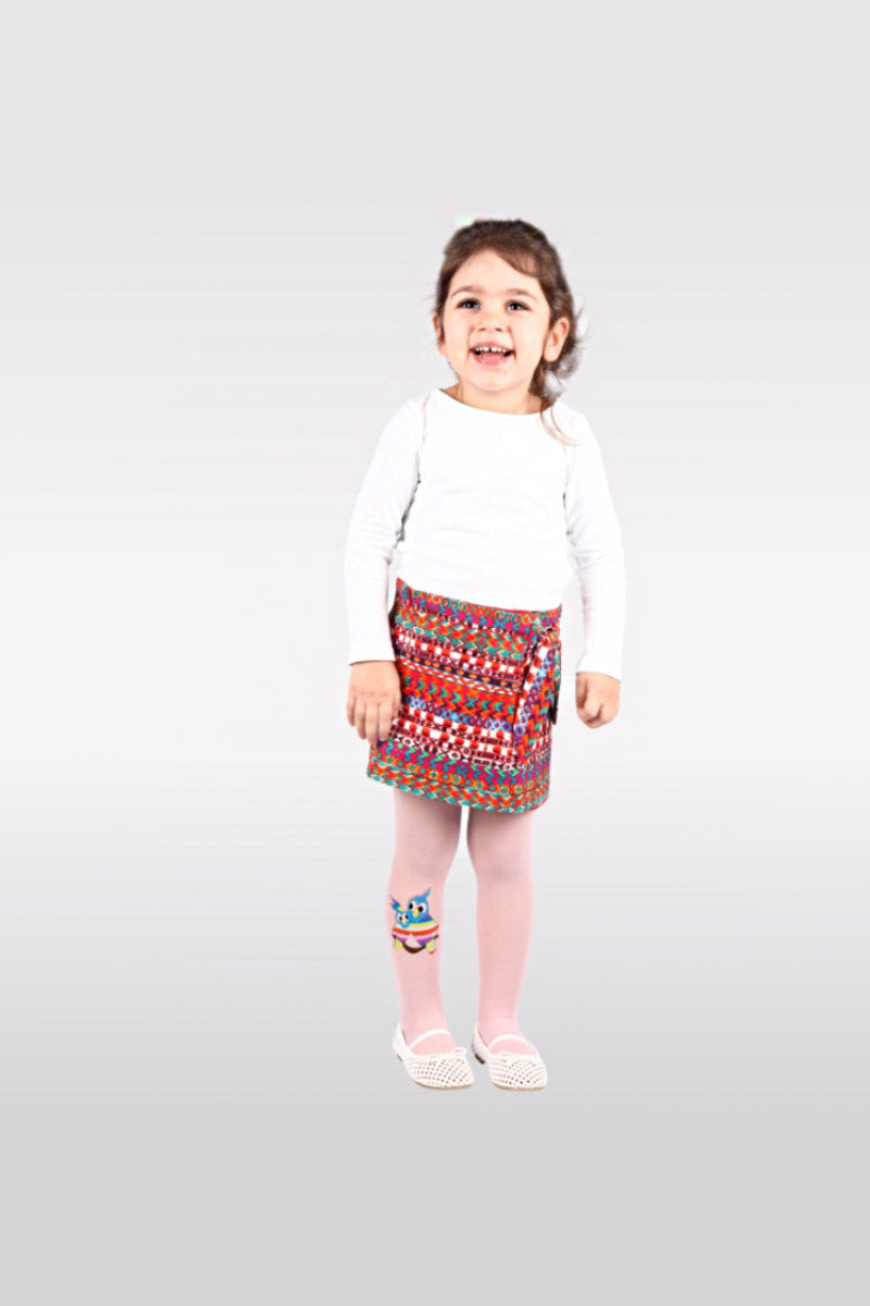 DAYMOD BIRDS PRINT PANTIHOSE - Pearl