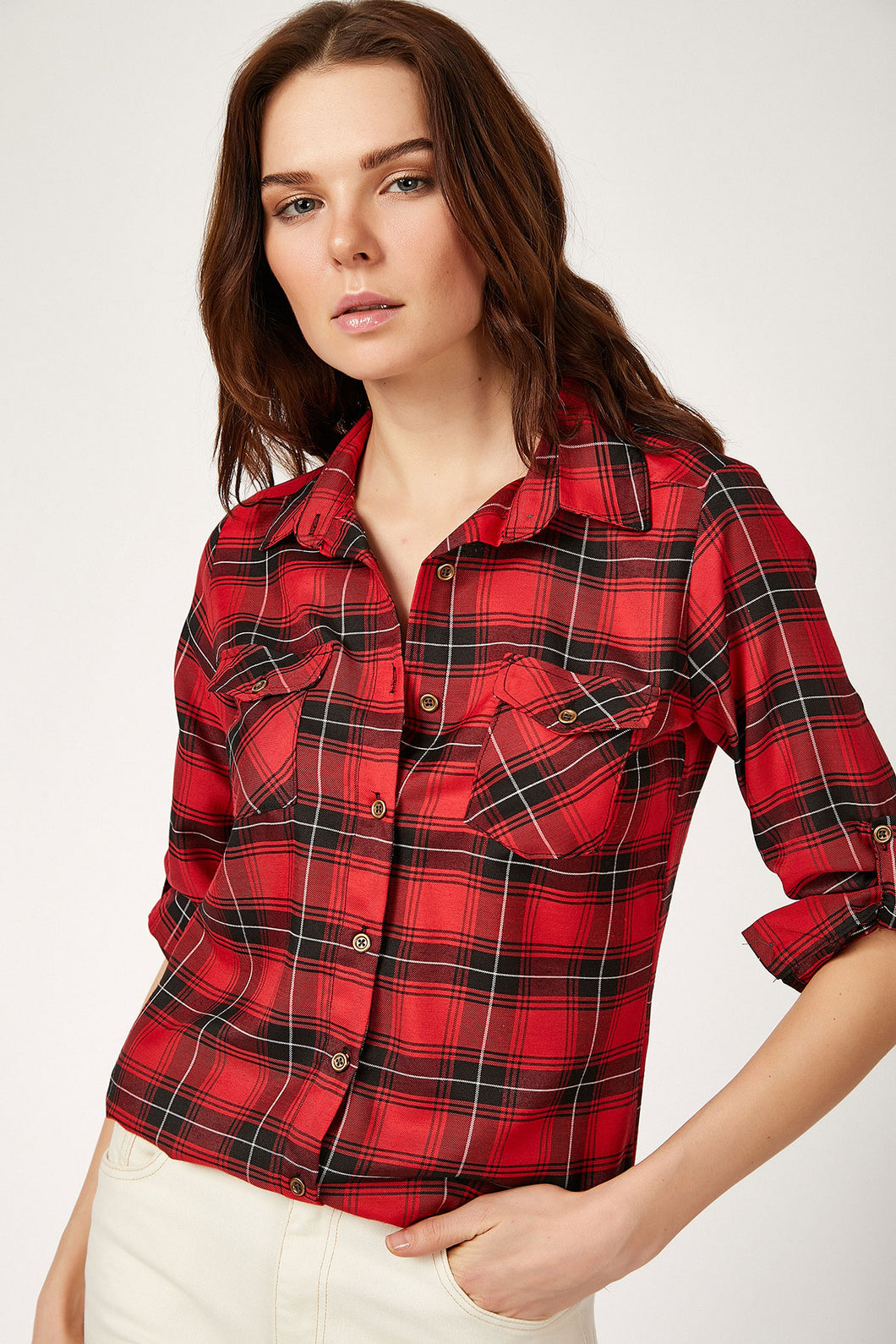 Women's Pocket Checkered Shirt
