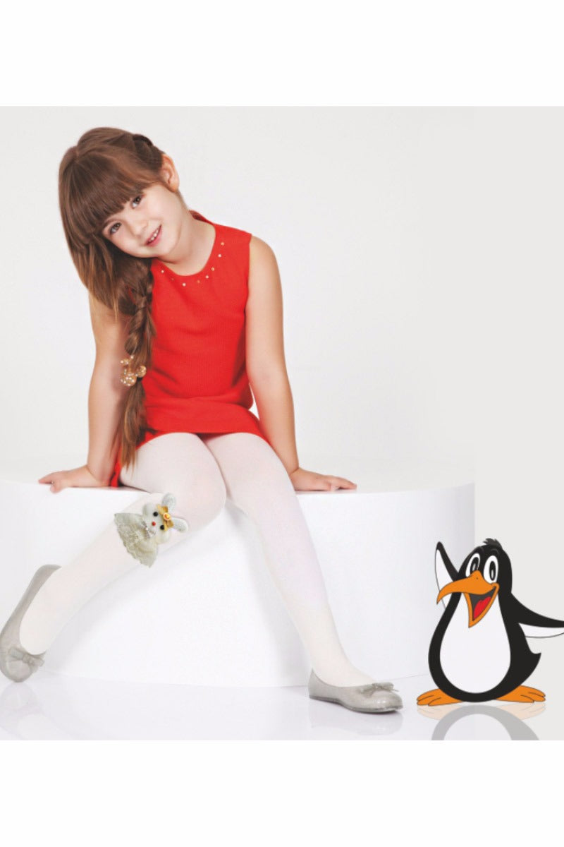 DAYMOD PATCH PANTYHOSE - White