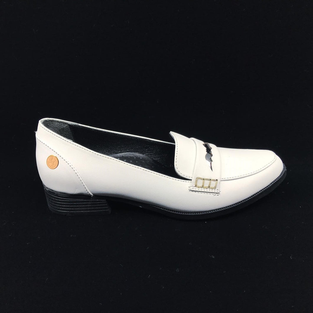 Women's White Leather Shoes